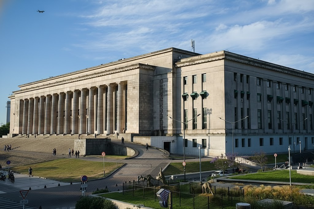 Arquitectura clásica - Columnas de edificio institucional